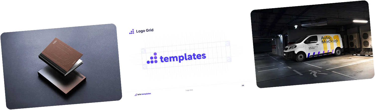 Logo and color palette templates row